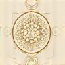 Delicate celestial icon representing ancient wisdom and artistry.