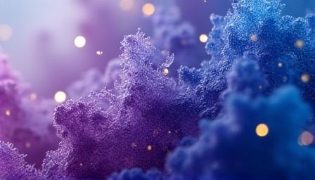 Workshop: Color Magic 101 - An ethereal swirling pigment in deep purples and blues.